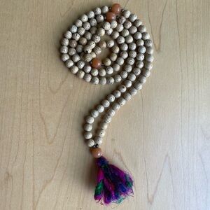 Elegant Beaded Necklace with Tassel